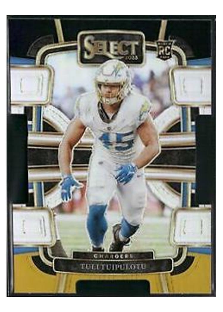2023 Panini Select Base Set Tuli Tuipulotu Black Prizm Die-Cut #53 card