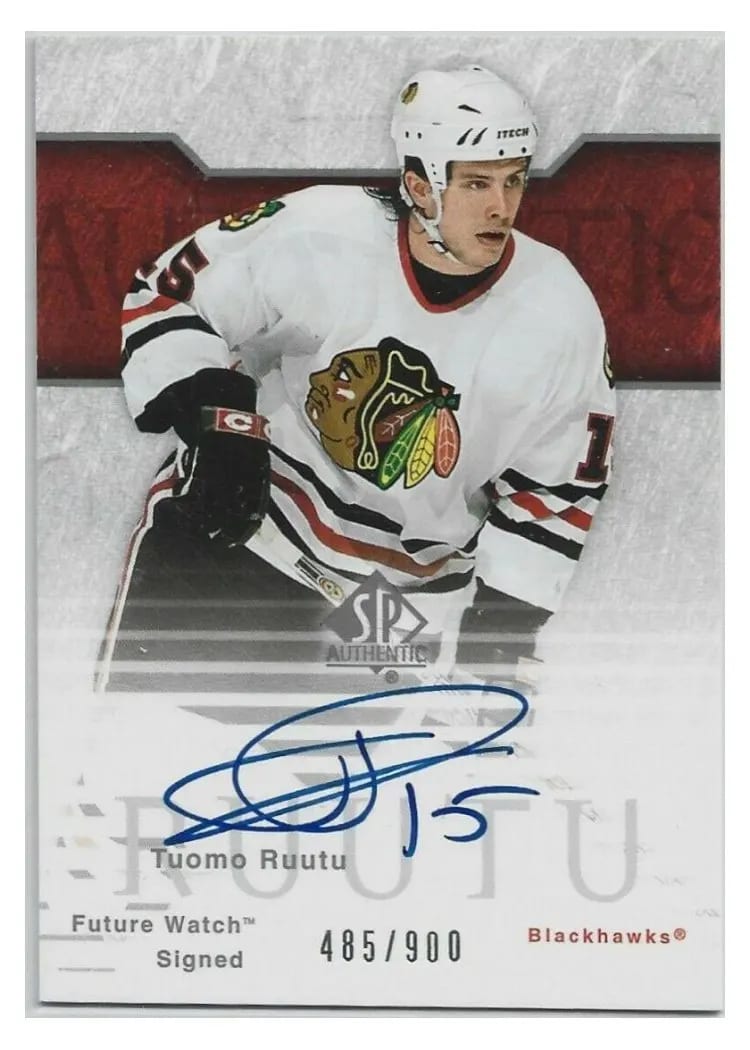 2003 SP Authentic Tuomo Ruutu #139 card