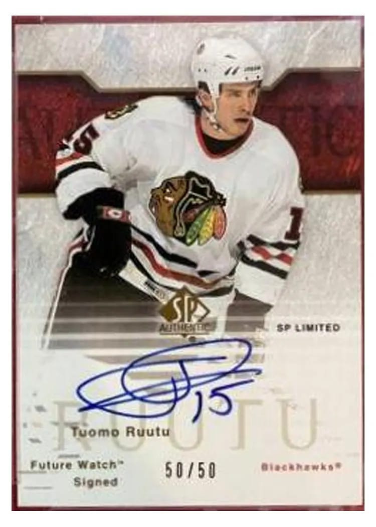 2003 SP Authentic Tuomo Ruutu #139 card