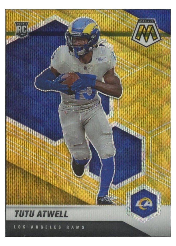 2021 Panini Mosaic Base Set Tutu Atwell Gold Wave Mosaic #320 card