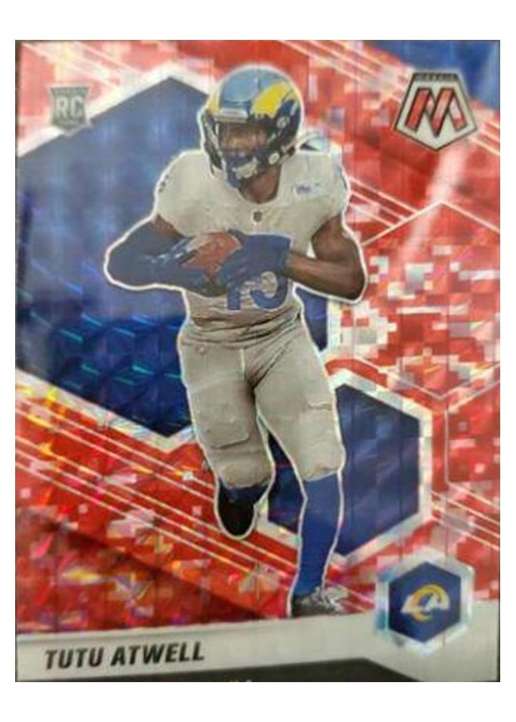 2021 Panini Mosaic Base Set Tutu Atwell Camo Red Mosaic #320 card
