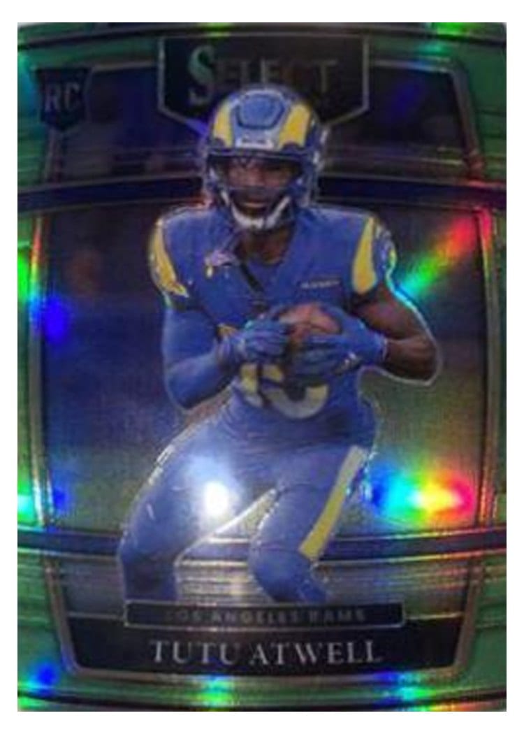 2021 Panini Select Base Set Tutu Atwell Neon Green Die Cut #61 card