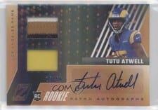 2021 Zenith Rookie Patch Autographs Copper Tutu Atwell #102 card