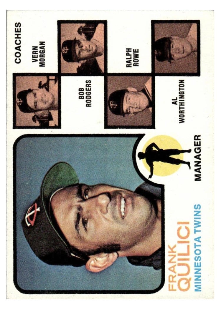 1973 Topps Twins Field Leaders #49 card