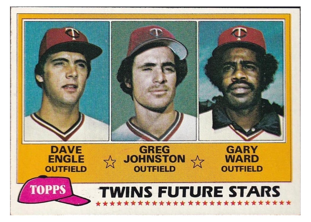 1981 Topps Twins Future Stars: Dave Engle / Greg Johnston / Gary Ward #328 card