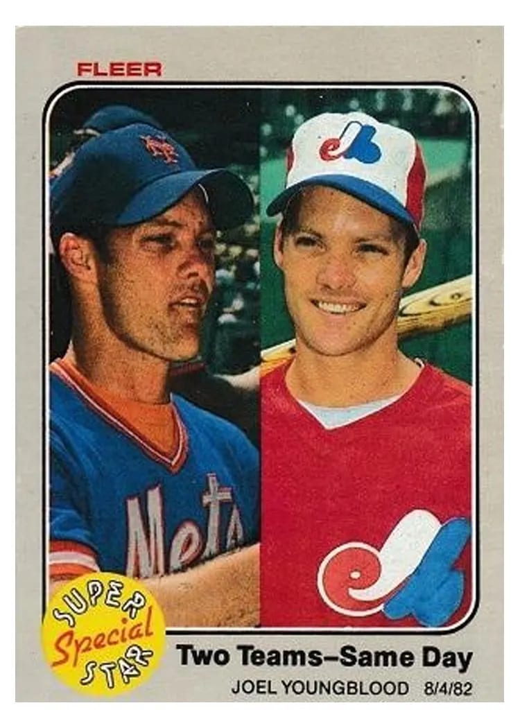 1983 Fleer Two Teams Same Day #641 card