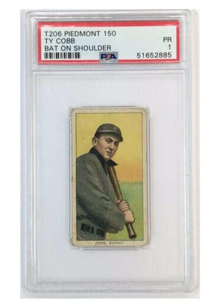 1909 T206 Piedmont 150 Ty Cobb Bat on Shoulder card