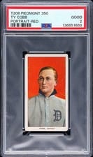 1909 T206 Piedmont 350 Ty Cobb card