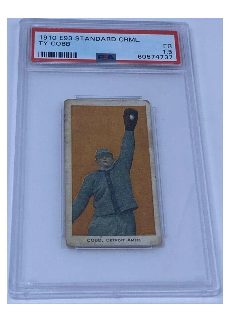 1910 E93 Standard Caramel Ty Cobb card