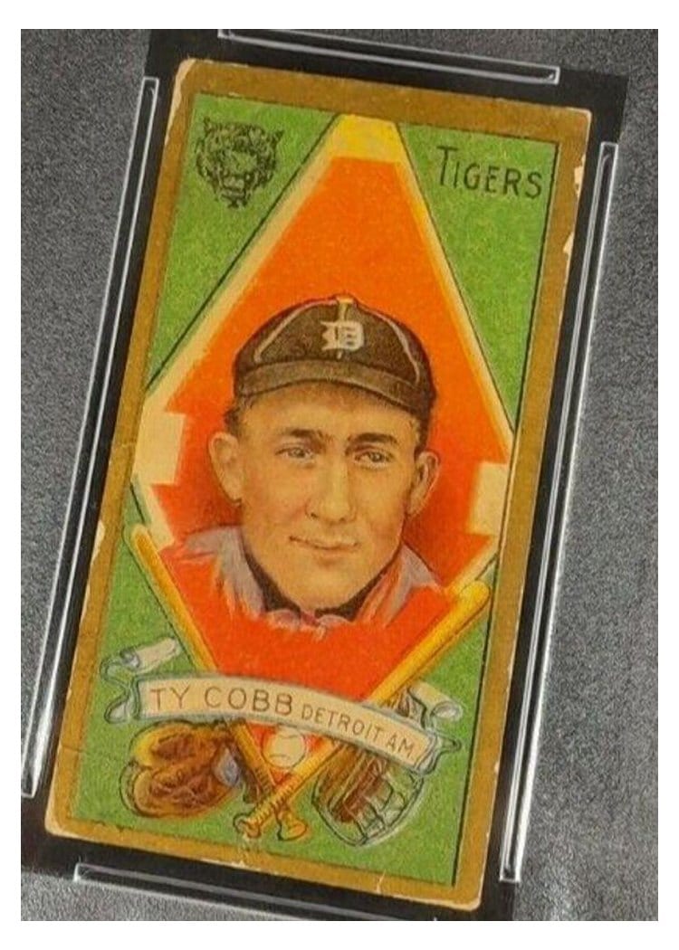 1911 T205 Gold Border Ty Cobb card