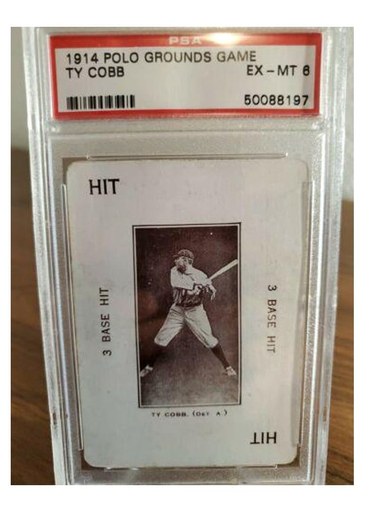 1914 Polo Grounds Game Ty Cobb card