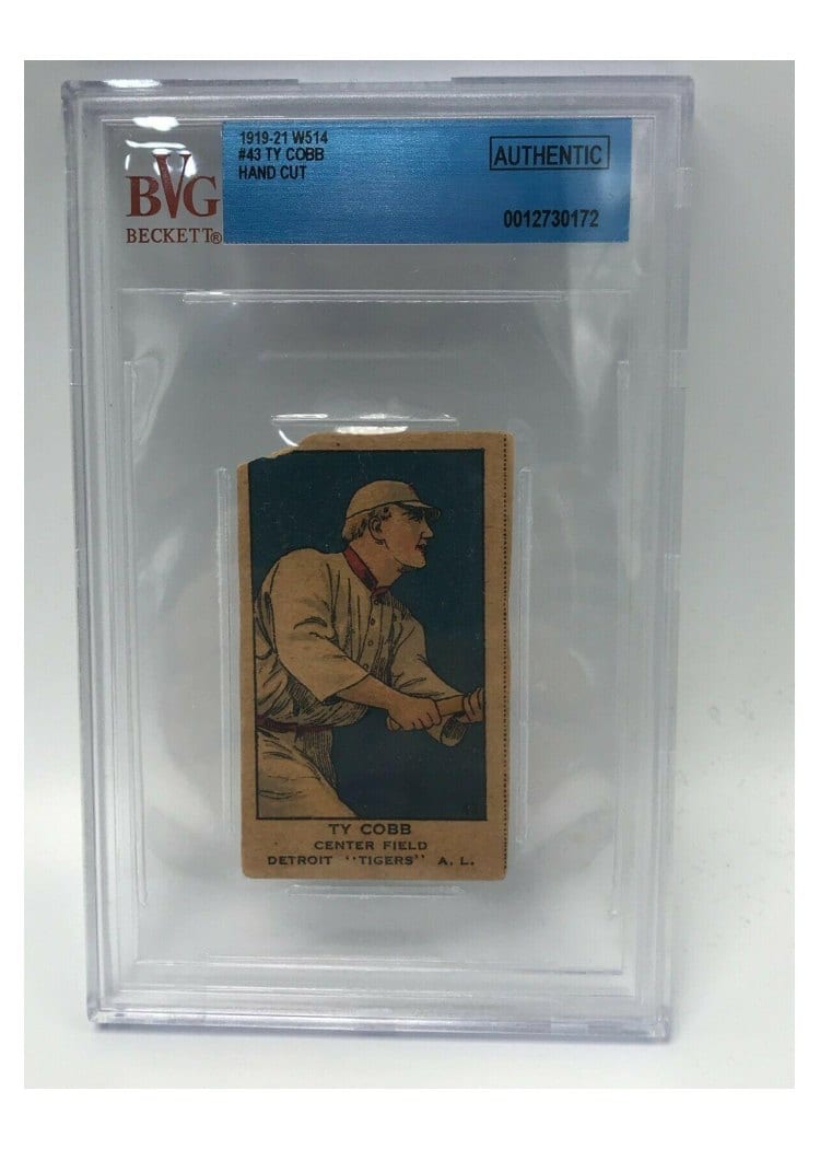 1919 W514 Ty Cobb Hand Cut #43 card