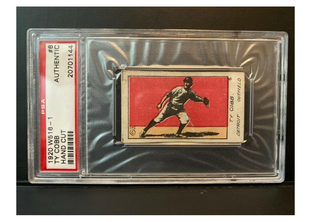 1920 W516 1 Ty Cobb Hand Cut #6 card