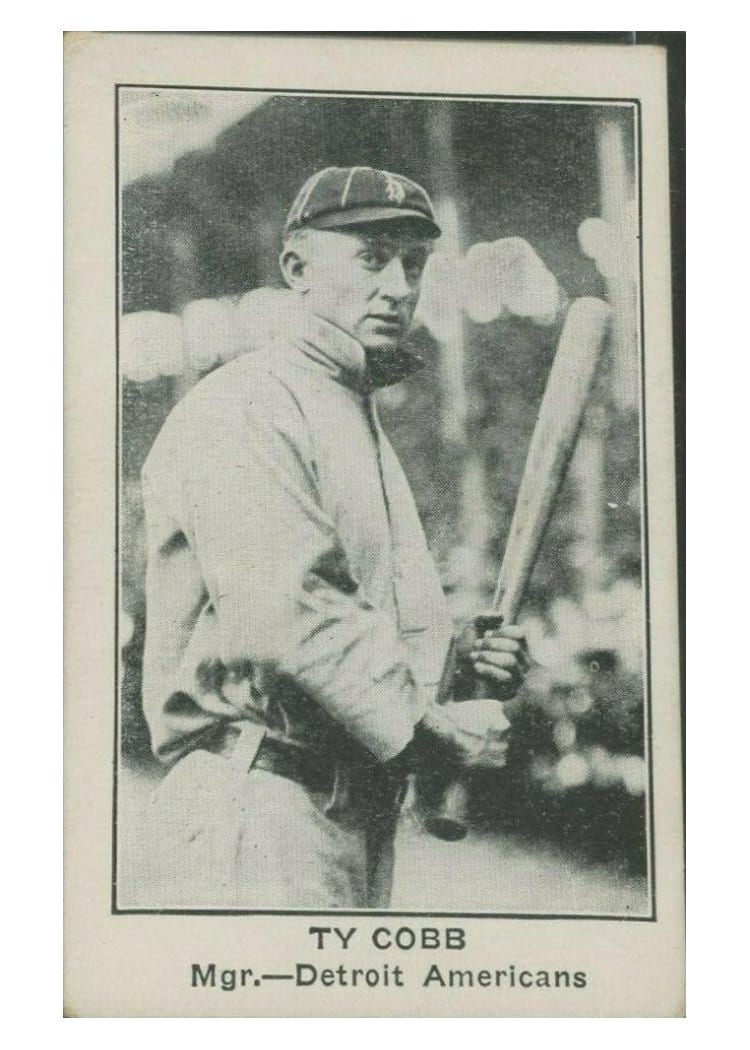 1922 E121 American Caramel Series of 120 Ty Cobb Batting card
