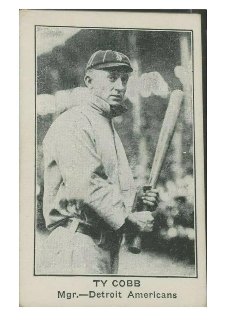 1922 E121 American Caramel Series of 120 Ty Cobb Batting card