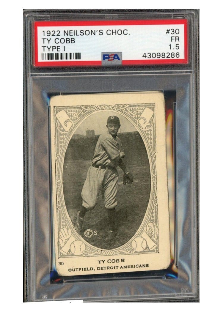 1922 Neilson's Chocolate Type I Ty Cobb #30 card