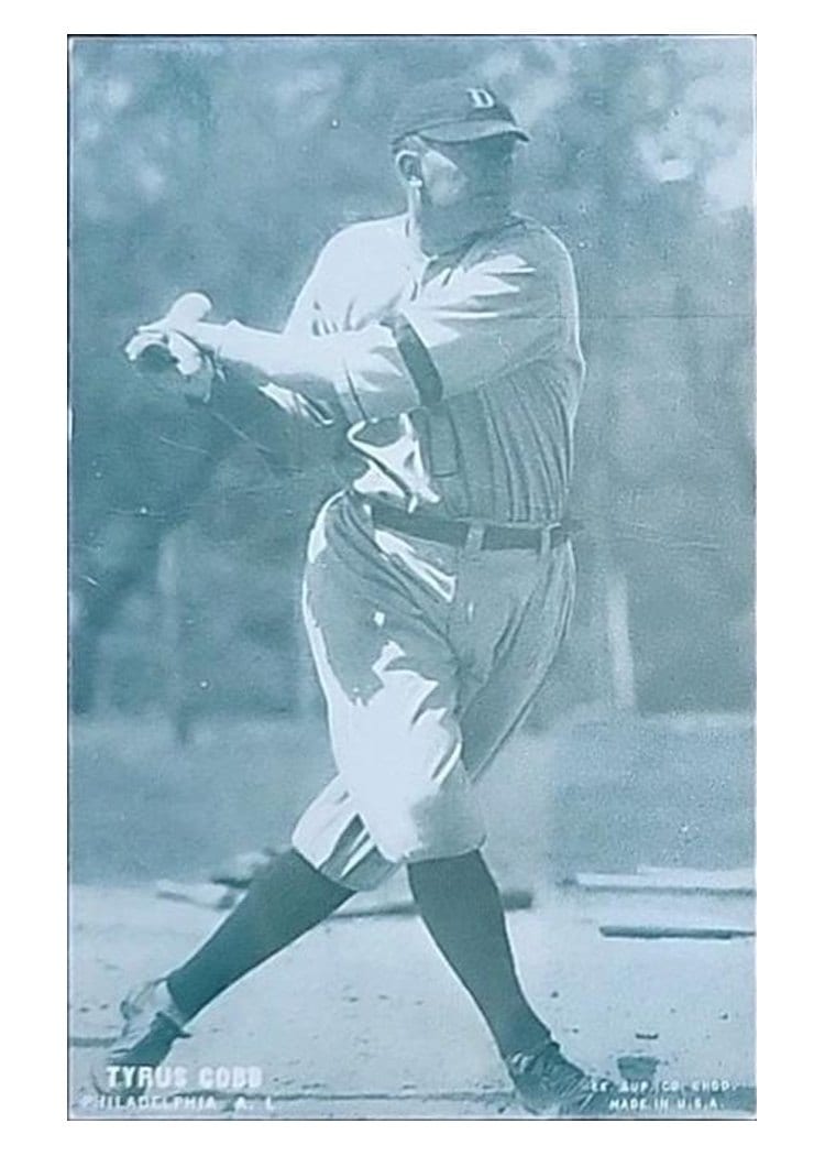 1927 Exhibits Green Tint Ty Cobb card