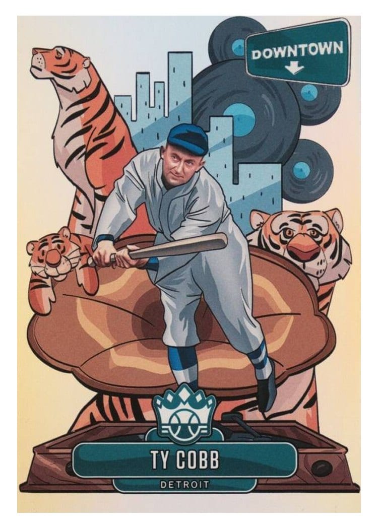 2022 Panini Diamond Kings Downtown Ty Cobb #D14 card