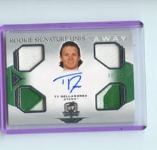2020-21 Upper Deck The Cup Signature Away Unis Ty Dellandrea #SAU-TD card