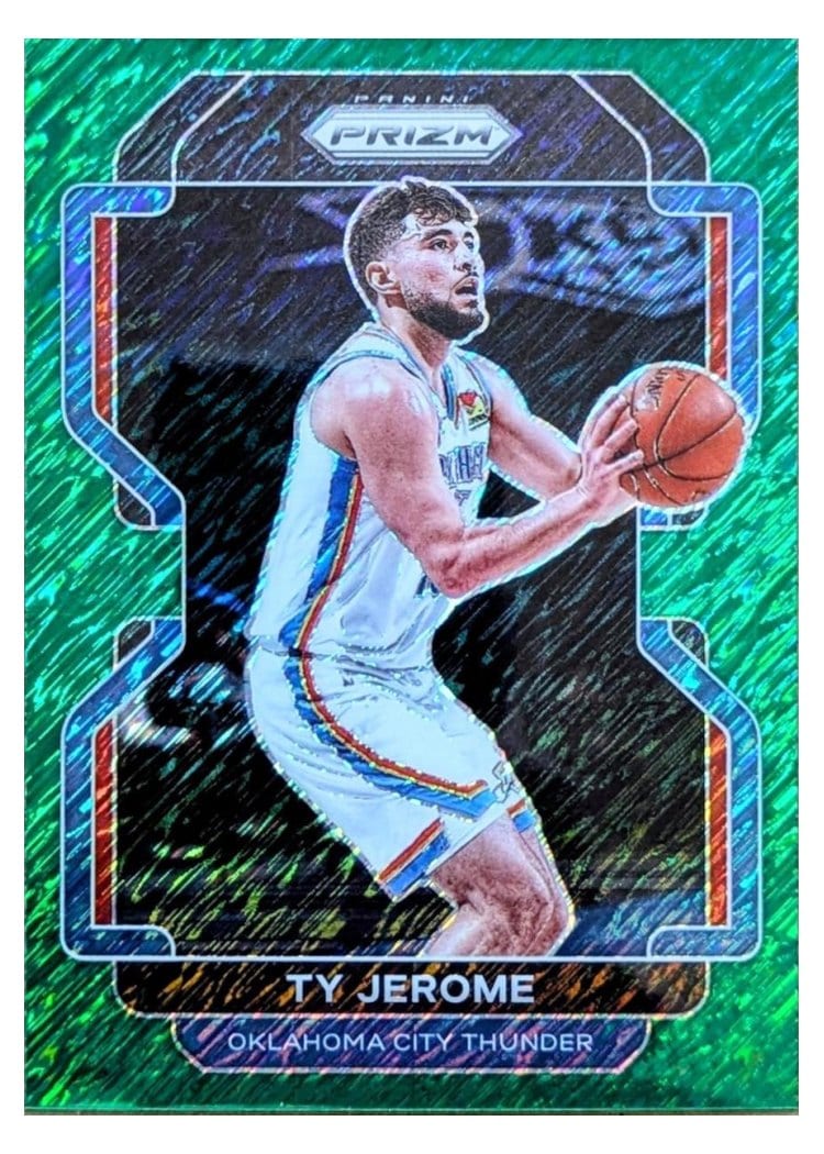 2021-22 Panini Prizm Base Set Ty Jerome Green Shimmer #214 card