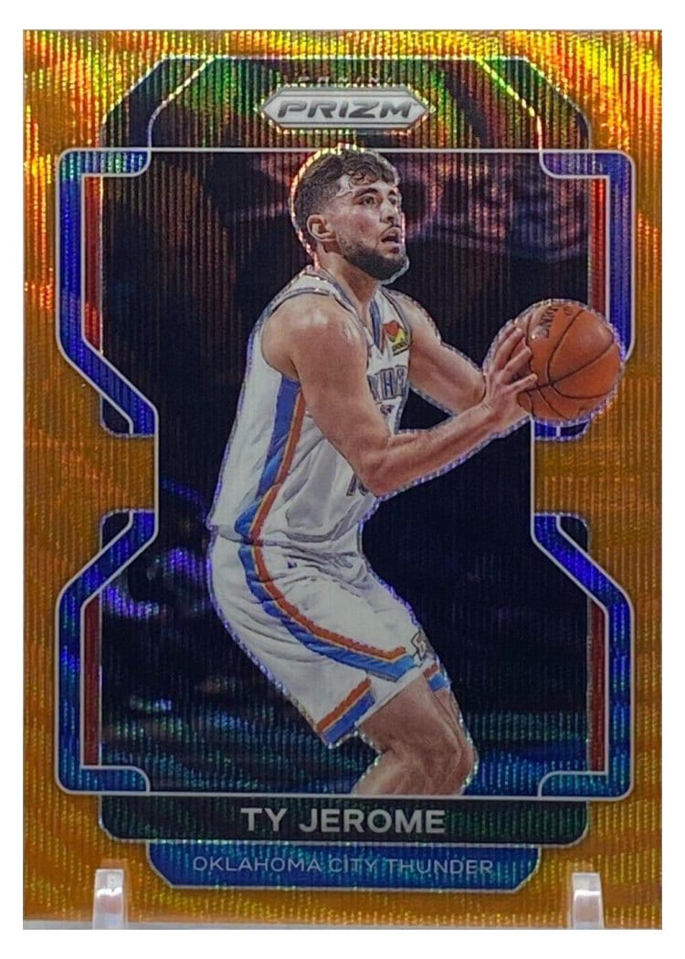 2021-22 Panini Prizm Base Set Ty Jerome Orange Wave #214 card