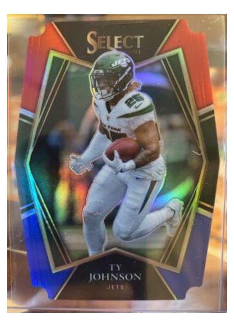 2021 Panini Select Base Set Ty Johnson Red and Blue Die Cut #127 card