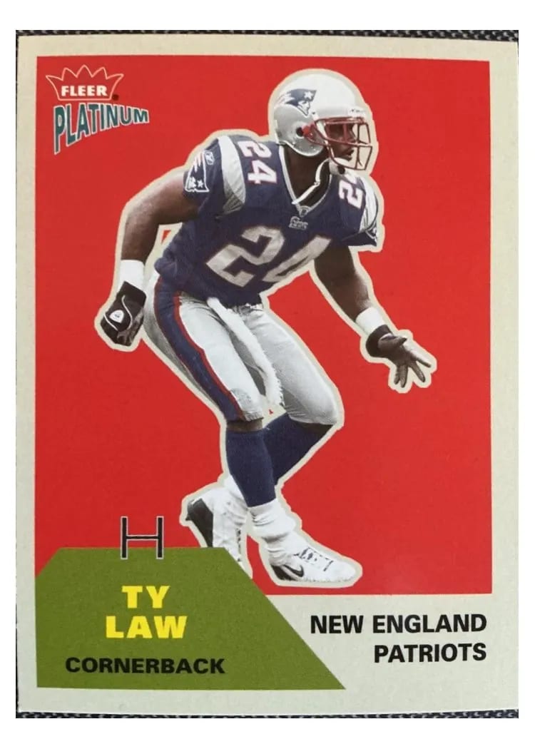 2002 Fleer Platinum Ty Law #100 card