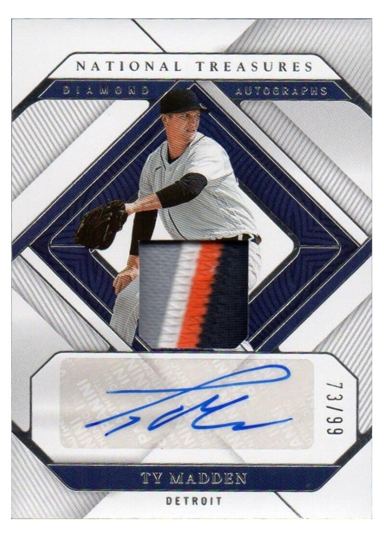 2023 Panini National Treasures Diamond Autographs Ty Madden #10 card