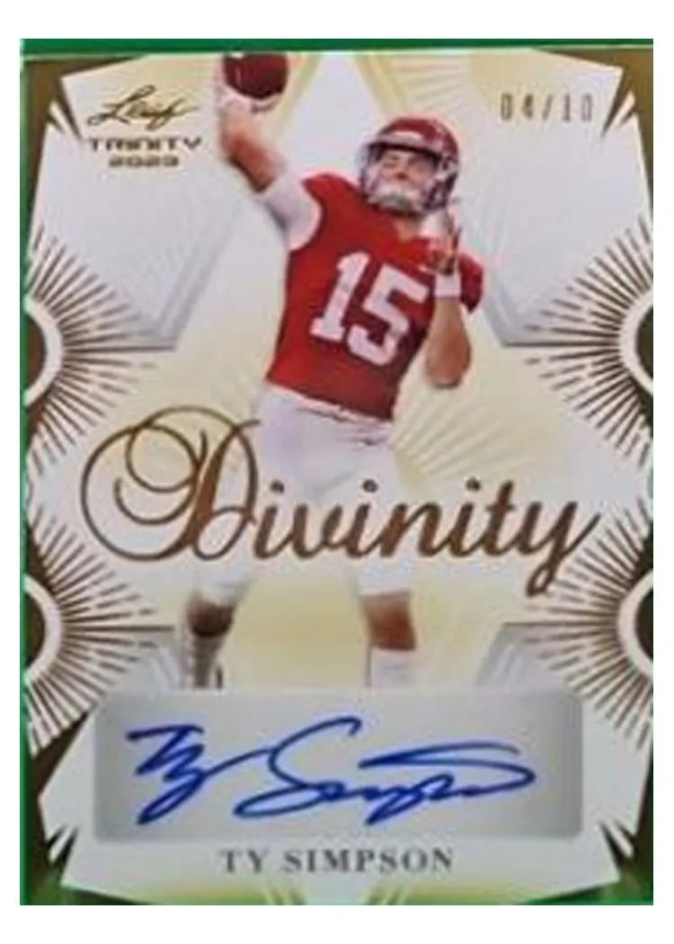 2023 Leaf Trinity Divinity Autograph Ty Simpson #D-TS2