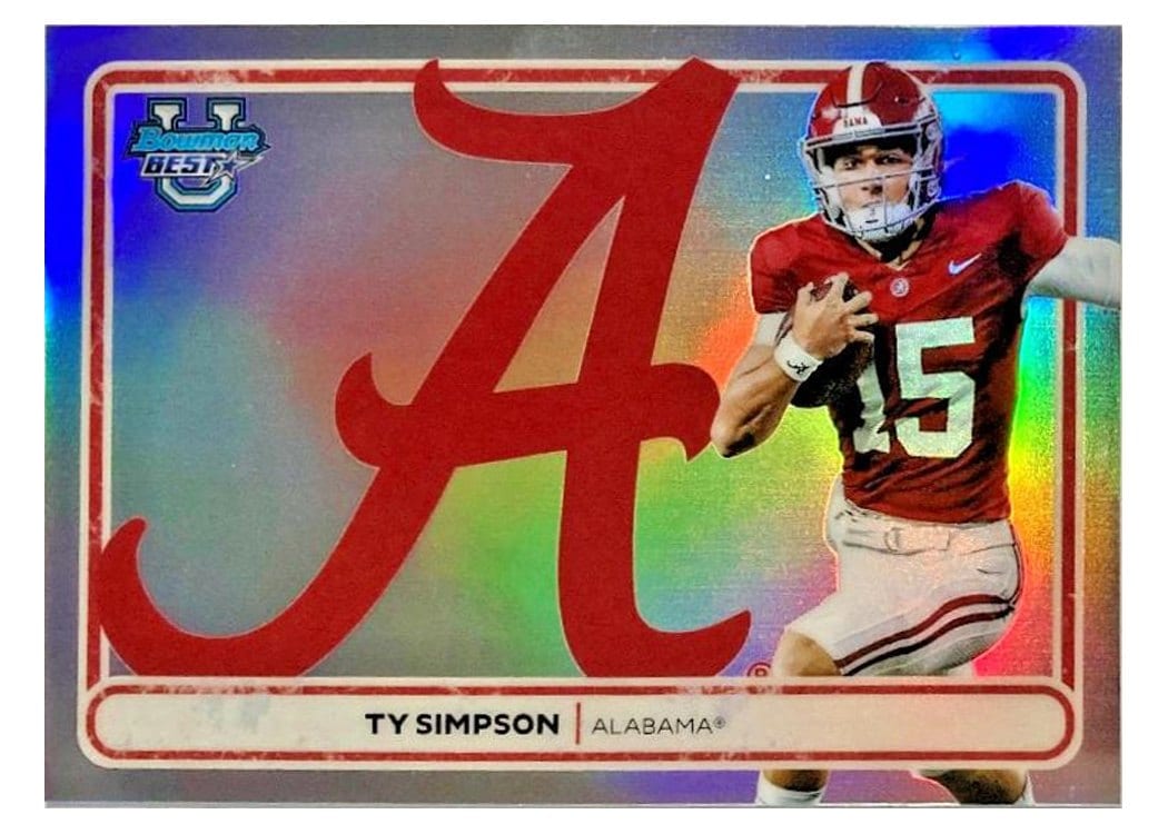 2025 Bowman University Best Campus Crests Refractor Ty Simpson #CC-12 card