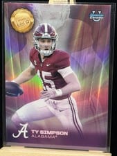 2025 Bowman University Chrome Dean's List Refractor Ty Simpson #DL-19 card