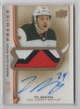 2020-21 Upper Deck Premier Acetate Rookie Autograph Patch Ty Smith #AR-TY card