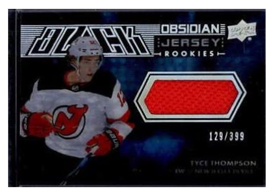 2021-22 SPx UD Black Obsidian Rookie Jersey Tyce Thompson #ORJ-TT card