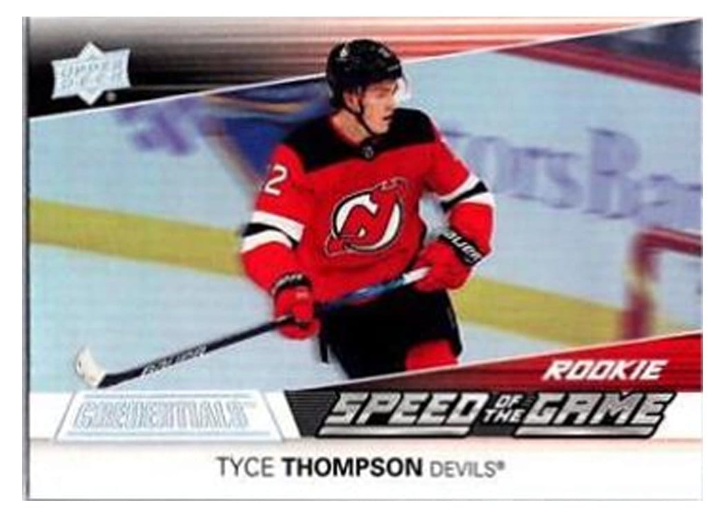 2021-22 Upper Deck Credentials Speed of the Game Rookies Tyce Thompson #SGR21 card