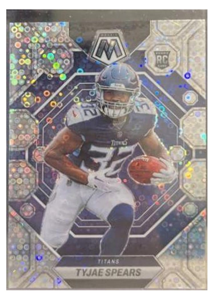 2023 Panini Mosaic Base Set Tyjae Spears No Huddle Silver #369 card