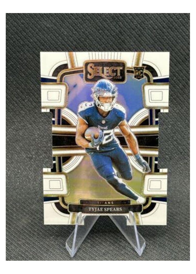 2023 Panini Select Base Set Tyjae Spears White Prizm Die-Cut #97 card