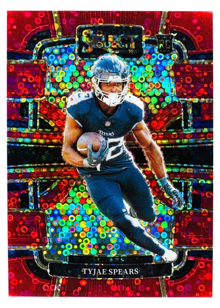 2023 Panini Select Base Set Tyjae Spears Disco Red Prizm #97 card