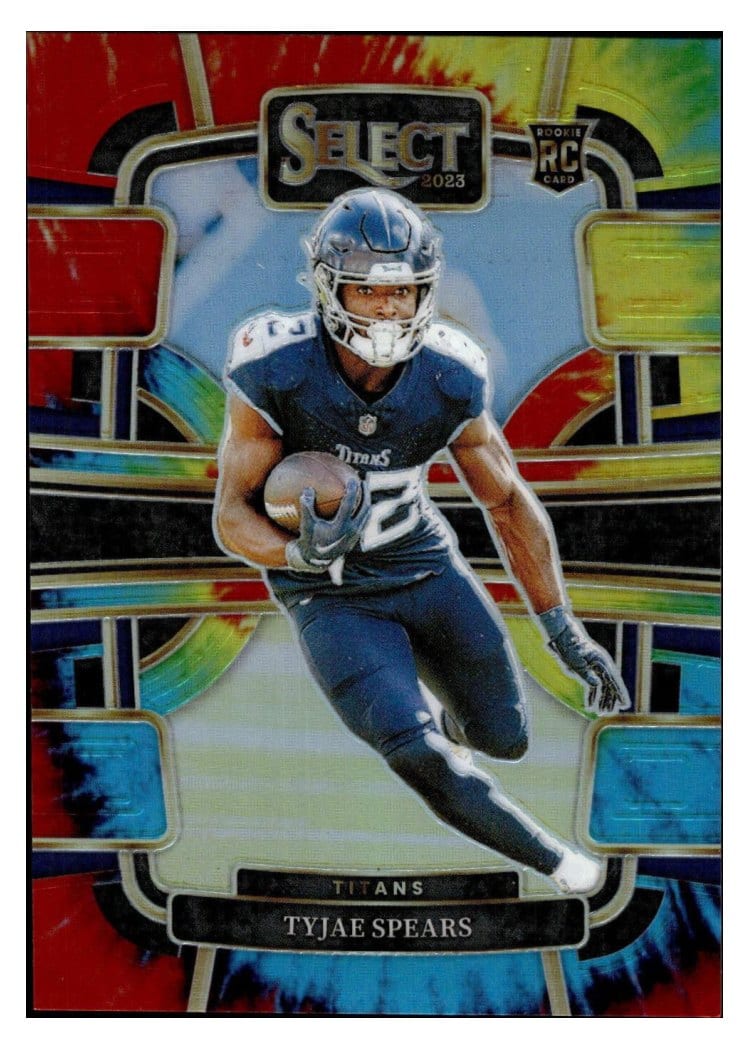 2023 Panini Select Base Set Tyjae Spears Tie-Dye Prizm #97 card