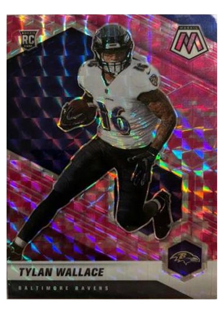 2021 Panini Mosaic Base Set Tylan Wallace Camo Pink Mosaic #326 card