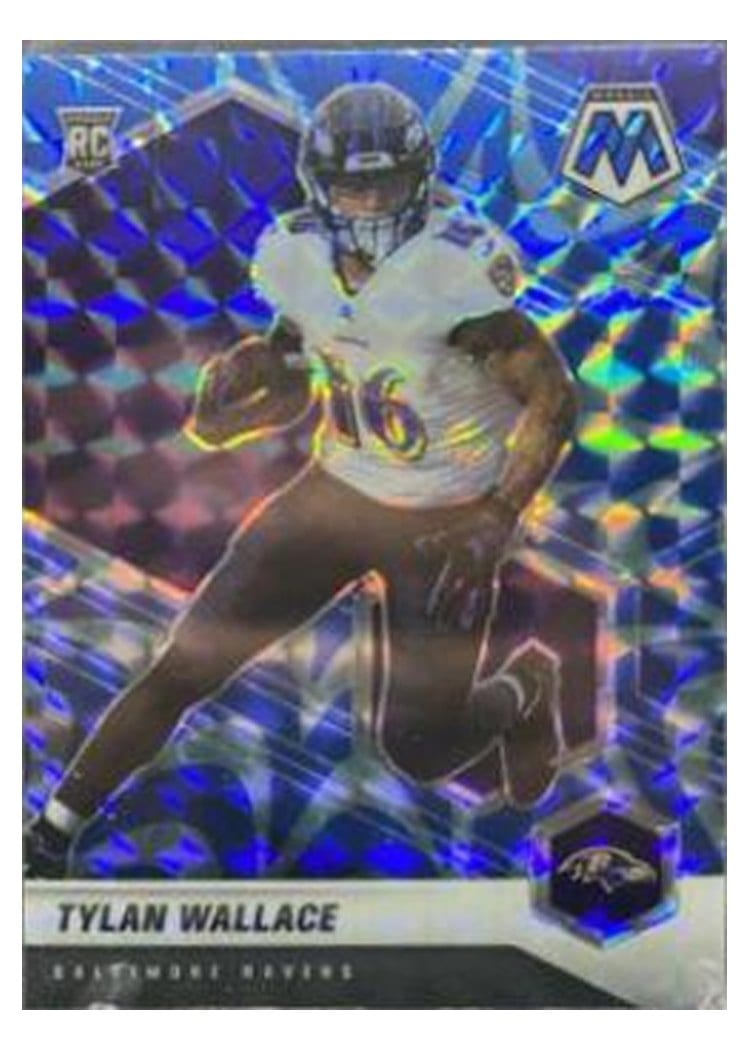 2021 Panini Mosaic Base Set Tylan Wallace Reactive Blue Mosaic #326 card