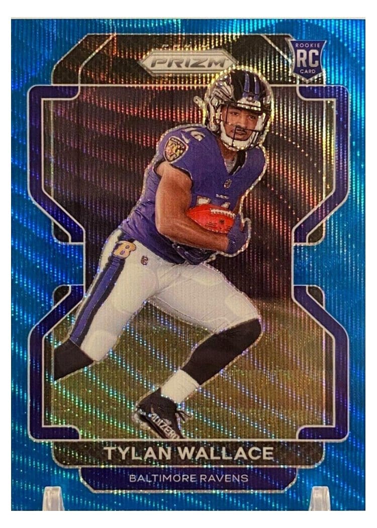2021 Panini Prizm Base Set Tylan Wallace Blue Wave Prizm #356 card