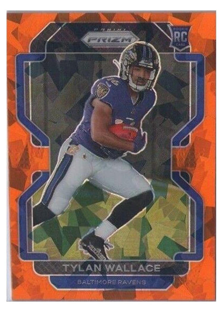 2021 Panini Prizm Base Set Tylan Wallace Orange Ice Prizm #356 card