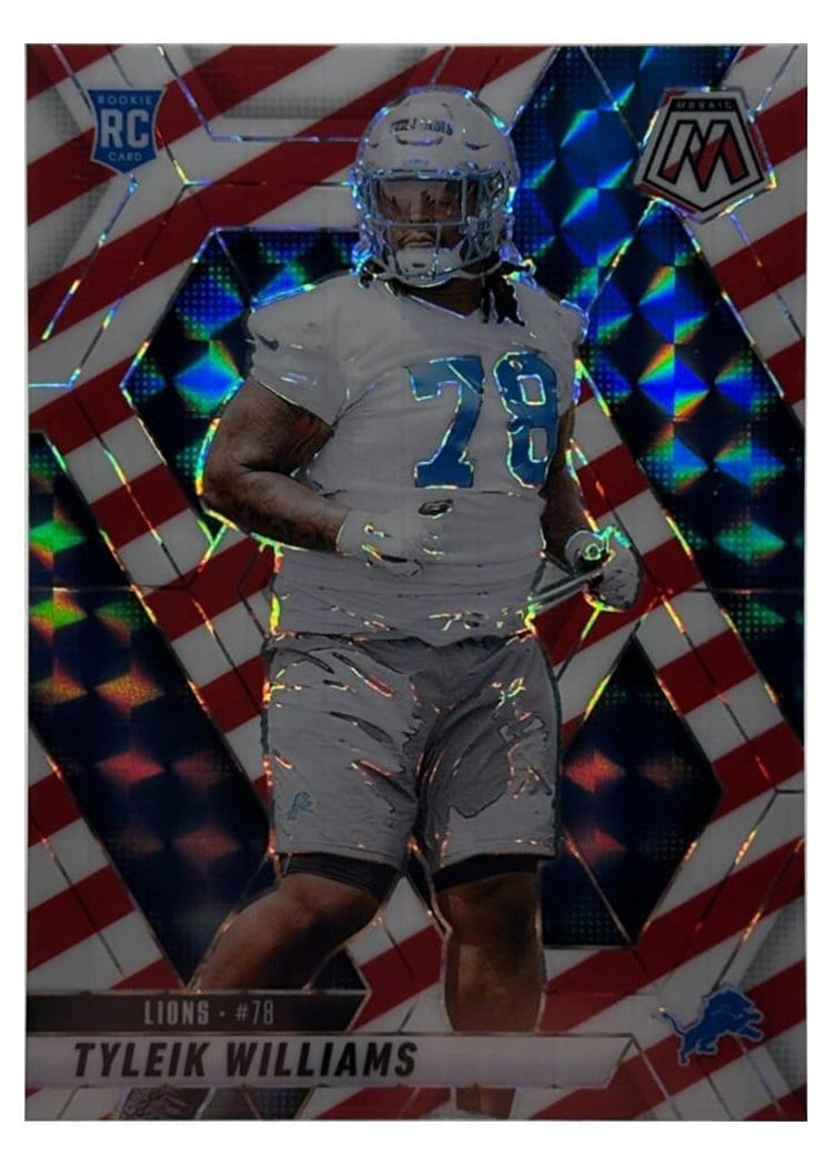 2025 Panini Mosaic Base Set Tyleik Williams Red White Stripe #397 card