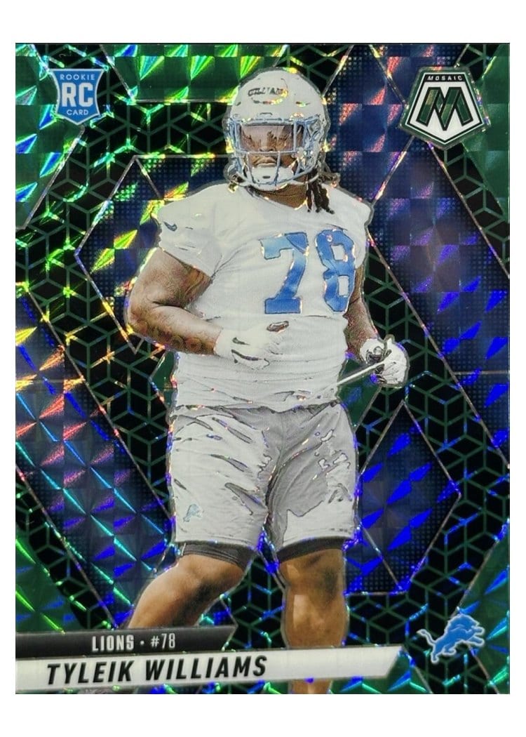 2025 Panini Mosaic Base Set Tyleik Williams Green Spectris #397 card