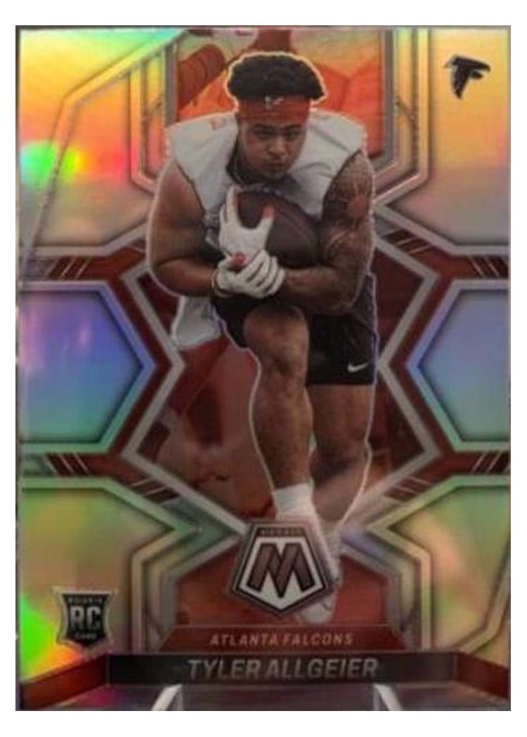 2022 Panini Mosaic Base Set Tyler Allgeier Silver #351 card