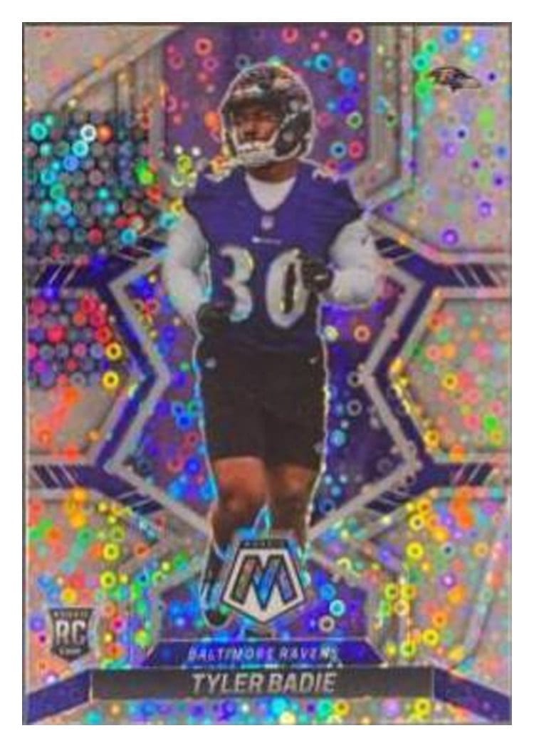 2022 Panini Mosaic Base Set Tyler Badie No Huddle Silver #354 card