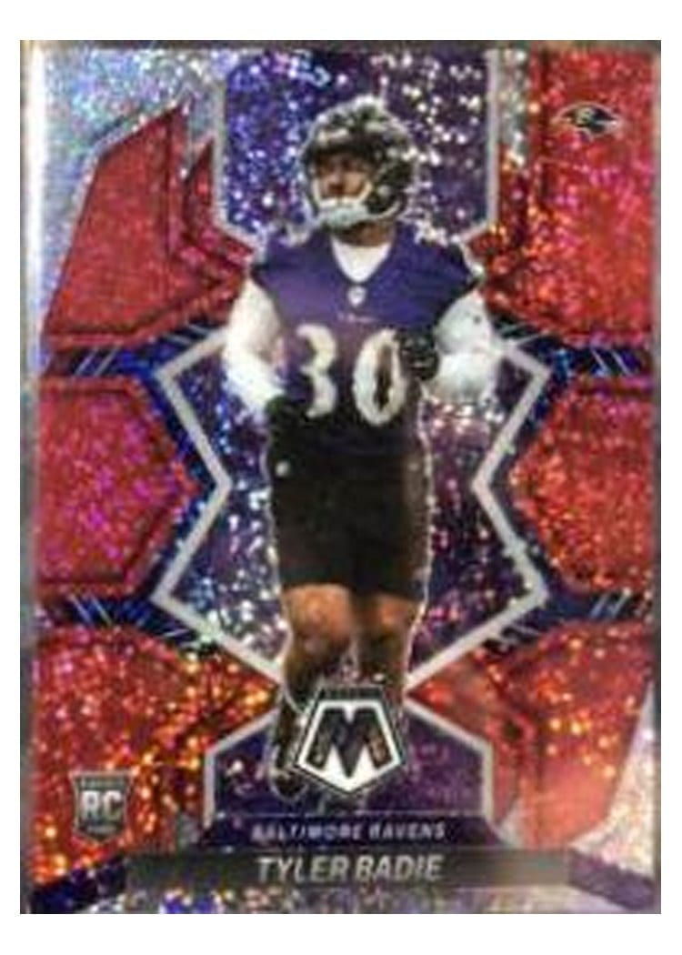 2022 Panini Mosaic Base Set Tyler Badie Red Sparkle #354 card