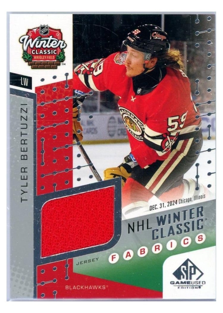 2025-26 SP Game Used 2025 Winter Classic Fabrics Tyler Bertuzzi #WCF-19 card