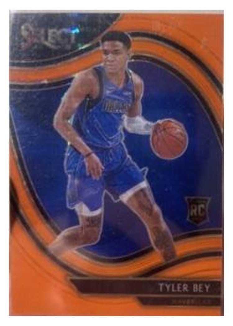 2020-21 Panini Select Base Set Tyler Bey Neon Orange Pulsar #265 card