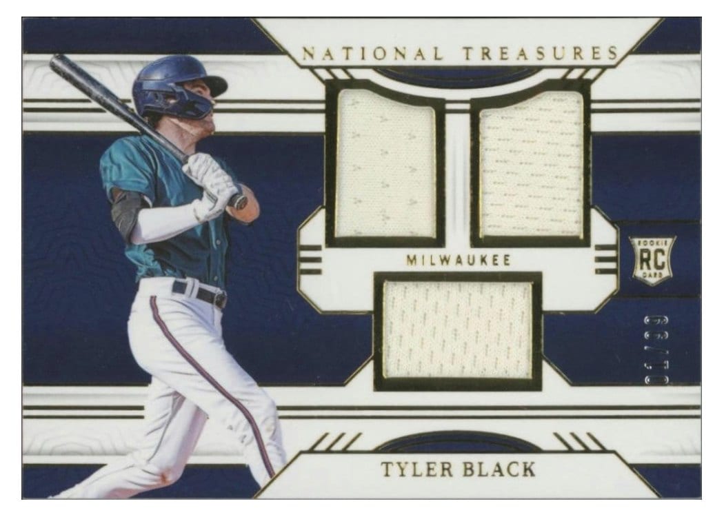2024 Panini National Treasures Game Gear Swatches Trio Tyler Black #23 card